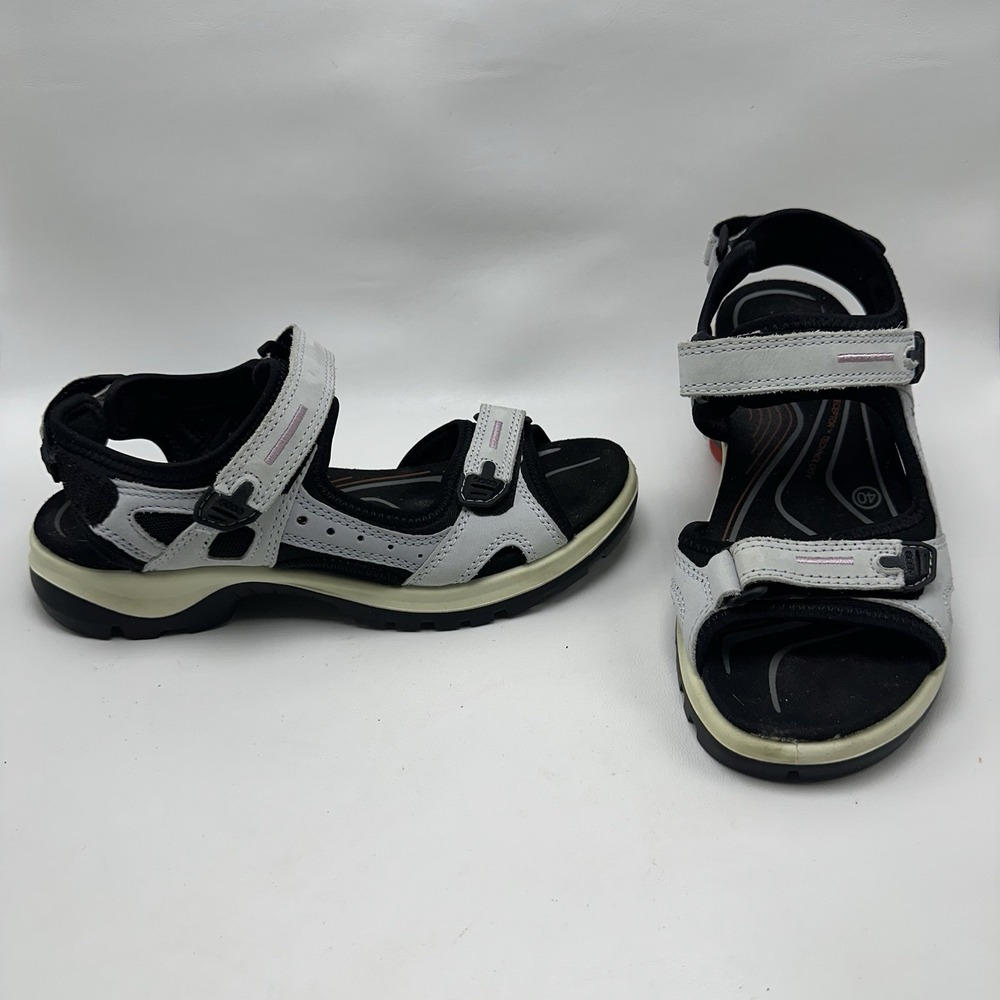 ECCO Yucatan Offroad Sport Women's Size 9.5 40 Gray Outdoor Hiking Sandals Shoes